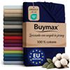 Buymax® Lenzuolo con Angoli Singolo 80x200 cm in 100% Cotone Jersey - Colore Blu Navy, per Materassi fino a 25 cm di Altezza