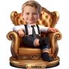 CHFUDN Supporto Fotografico in Acrilico Personalizzato Stile Cartoon, Decorazione da Scrivania con Effetto 2D, Regalo Personalizzato per Compleanno e Natale, Ideale per Ufficio e Studio (Re Bambino)