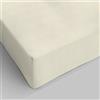 SpazioTessile - Lenzuolo con Angoli Matrimoniale Cotone Certificato Oeko-Tex, Lenzuola Matrimoniali Cotone con Elastico, Lenzuolo Sotto con Angoli, Made in Italy - 160x210 Angolo H25 cm, Panna
