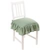 PARAMAISON Cuscino Sedia 40x40 con Lacci Panama, Set 6 pezzi, Cuscino Interno ed Esterno, Sfoderabile con Zip, Cotone, Laccetti di Ritenzione, Tinta Unita, Menta