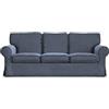 MASTERS OF COVERS Fodera Divano Ektorp 3 Posti, Velluto Premium Blu Notte | Compatibile con IKEA Ektorp 3 posti. Solo fodera, divano non incluso. Velluto premium, realizzata a mano.
