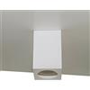 Partenopeautensili® Plafoniera moderna lampada Porta Faretto da soffitto in gesso verniciabile luce LED 60W per faretti GU10 tensione ingresso 230V (Senza Lampadina, Quadrato)