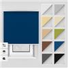 Estika Tenda a rullo oscurante termica con foratura - 155 x 220 cm - Blu - montaggio a soffitto o parete, per interni, per finestre, protezione solare