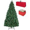 Totò Piccinni Albero di Natale Artificiale NOEL, Folto, Effetto Realistico, Rami a Gancio, Facile Montaggio, PVC, Ignifugo con Borsone (150 cm, Verde con Pigne)