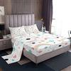 Loussiesd Set di lenzuola per bambini arcobaleno con nuvole fumetto set di lenzuola colorato lenzuolo con angoli multicolore con 1 lenzuolo piatto+1 lenzuolo con angoli + 1 federa per letto singolo