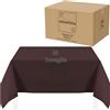 Generico Tovaglie monouso TNT 100x100 cm resistenti tipo stoffa confezioni da 25 o 100 pezzi avorio beige bianco bordeaux nero grigio marrone tovaglie festa ristorante pizzeria copritavolo (25, Marrone)