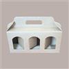 Lucgel Scatola Astuccio Porta 3 Vasetti Salse Creme in Carta Avana 19x6H9cm - 10 pezzi -