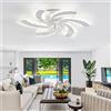 YUNZI 100W Forma di Fiore Soggiorno Grande Lampada A LED con Ventilatore da Soffitto con Luce E Telecomando Funzione Motore DC Reversibile 6 velocità LED DimmerabilePlafoniera con Ventilatore