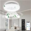 Daromigo Ventilatore da soffitto da 80 W con illuminazione e telecomando, WLAN, Ø 55 cm, 6 velocità, dimmerabile, timer, funzionamento estivo invernale per camera da letto, soggiorno