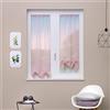 fashion home Pagano Coppia Tendine - Tenda a Vetro - Tendina a Vetro Tinta Unita - Tessuto semitrasparante - Misura 60x150-60x230cm