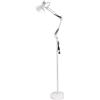 TEKHOME Lampada da Terra - Piantana Regolabile con Braccio Orientabile, Attacco E27, Max 60W, Design Moderno per Studio, Ufficio e Soggiorno D15 (BIANCO)