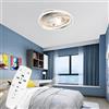 Jatwefiv Plafoniera LED Bambini Lampada Soffitto Space Astronauta Dimmerabile Plafoniere per Cameretta Ragazz 48W con Telecomando Si Applica a Stanzetta,Viola