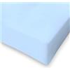 SpazioTessile Lenzuolo All Around larghezza 160cm 100% Cotone Elastico Perimetrale Matrimoniale (160x190 H25, Azzurro)
