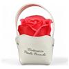 oggettando SET 12 Segnaposto PERSONALIZZABILE Rosa di sapone profumata Matrimonio, Nascita, Battesimo, Comunione, Laurea, Cresima, 18, 25 e 50 anni, Anniversari e Compleanni (Rosso)