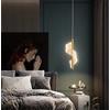 SXYSXYSXY Lampada a sospensione LED Moderno luci sospese Camera da letto comodino lampada a sospensione disegno delle onde D'oro luce pendente lampadario 3000 mila lampadario soggiorno scale 5*30 cm