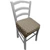 Russo Tessuti 6 CUSCINI Sedia Coprisedia IMBOTTITI Cuore Allungato Shabby Elastici SFODERABILI-Beige