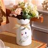 Kaululu Regalo per Festa della Mamma Vaso Ceramica Decorativo Personalizzato Bianco con Nome Inciso, Regalo per Nonna (Stile 9)