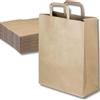 Ecobio and Go 50 Sacchetti di Carta kraft con Manici, Misura 36 x 12 x 26 cm, Sacchetti Regalo in Carta Kraft, Shopper & Buste per Confezione Regalo