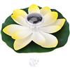 EVGATSAUTO Luci Solari per Piscina per Laghetto Lampada Galleggiante Impermeabile a LED Che Cambia Colore con Fiore di Loto per la Decorazione della Fontana della Piscina da Giardino