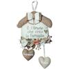 Pri Frog Fuoriporta Personalizzato - E' L'Amore Che Crea la Famiglia - toni del tortora e del panna - Decorata con Cuori e Rose in feltro e pannolenci - Handmade - Made in Italy - Pri Frog