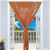 IL BOTTEGONE Tenda Antimosche per Porta Finestra a Pannello con Telaio in PVC, 100 x 220, Moschiera con Corde a Pallini per Esterno Interno Fili a Caduta - (Ruggine)