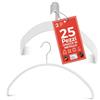 MAWA Grucce Appendiabiti, Set di 25 Grucce Salvaspazio e Antiscivolo, Ideali per T-Shirt e Maglioni, Gancio Girevole 360°, Rivestimento Antiscivolo, 40 cm, Bianco