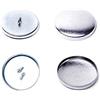 Getmore Parts Bottoni per rivestimento in tessuto, due parti - per la produzione di bottoni tessuti- in alluminio, parte inferiore acciaio, nichelato argento - da 100 pezzi (50' / 32 mm)