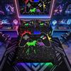 Loussiesd Gamepad Copripiumino Ragazzi Videogioco Set Biancheria da Letto Matrimoniale Camera Moderna Gamer Gaming Controller Trapunta Copertina Giochi Giovani Colorato Tie Dye Copriletto Copertura