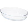 Guardini, Pirofila ovale 30x21 cm - 2.4L, Vetro borosilicato, Resistente agli shock termici, Trasparente/Azzurro