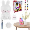 Generico Paint Your Own Bunny Lamp, Cute Rabbit Night Light, 5.12 Inches Portable and Compact, Educational Craft Nightlight, Teens, Girls, Boys, Family Activity, School, Birthday