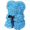 Passionefiori.it Orso di Rose azzurro25cm, fatto con Rose, senza confezionato regalo per San Valentino, orsetto per fidanzata, Amica, orsacchiotto, teddy bear in Italia (Celeste, 25cm)