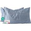 Dorian Home - Federe Cuscino Letto 50x80 Cotone 100% Puro, Morbido e Certificato, Coppia di 2 Federe Abbinate da Aggiungere al Set Copripiumino, Federa Cuscini 4 Stagioni con Comoda Patella di 18 cm