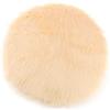 Gralara Cuscino Rotondo per Seduta, Pelo Lungo, Tappeto, Accessori per Foto, Beige 30cm