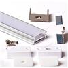 Aftertech® 1807w 19x8mm PROFILO IMPERMEABILE ALLUMINIO 1M PER STRISCE STRIP LED 1MT ip68