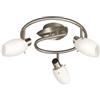 Philips Lighting Usagi Plafoniera Spirale Spot 3 Luci, Acciaio Spazzolato e Vetro Satinato, Bianco