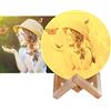 ASD Jewerly 16 Colori Foto personalizzata Lampada Luna 3D Stampata, Piena Lampada Moon Luna con Diametro Ricarica USB Decorativo LED Luce Notturna Toccare il Controllo, Decoro per Stanza Letto Mood Light