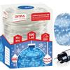 GINMA - Luci Natale LED Interno e Esterno con 8 Effetti Luce, Certificate IP44, Basso Consumo e Impermeabili - Cavo Trasparente (Blu Zaffiro, 35 Metri (500 LED))