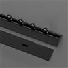 KAXLDHH Binario Per Tende In Metallo, Tenda Soffitto Lega Di Alluminio, Bastone Silenzioso E Resistente Con Montaggio A Divisorio Tra Soggiorno Camera Da Letto(Black,1m(3.3ft))