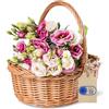 Creative Home Cestino in Vimini Piccolo con Manico | Cesto Pasquale 35x30x35 cm (+/- 1 cm) | Cesta Vimini Intrecciata a Mano | Cestino Regalo Portaoggetti | Cesto Nascita, Porta Bomboniere, Pasqua