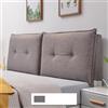 DEVINK Cuscini Da Lettura Cuscini Copri Testiera All-Inclusive Comodino Schienale Matrimoniale Imbottita Tessuto In Lino Cuscino Testata Copripolvere Lavabile(120x60x10cm,Deep Gray)