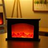 Ulalaza Piccola Lanterna Accogliente per caminetto Tronco Realistico Tradizionale a Legna Effetto Fiamma a Fiamma Lampada da Tavolo a LED in Stile Carbone di Legna per Uso Interno ed Esterno