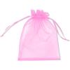 PLECUPE 100 Pezzi Trasparente Organza Bag Sacchetti Bustine, 20x30cm (7.9x11.8 Pollici) Sacchettino Sacchetto Coulisse Porta Sacchettini di Matrimonio - Rosa