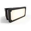 Generico Segnapasso da Incasso Esterno Made in Italy, IP65, Attacco E27, Plafoniera Segnapasso in Policarbonato e Vetro Temprato, Controcassa Inclusa, (Colore Nero-Dim -220x104x109)