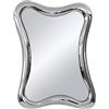 Mar.c.a. Design - Specchio da Parete Moderno 75x110x4 cm - Specchio con Cornice Cromata Argento Lucido - Made in Italy