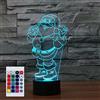 SUPERHONGJIHAO Luce notturna per bambini 3D Babbo Natale Led Lampada con telecomando 16 Cambiare colore regalo di compleanno di Natale per il bambino