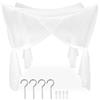 tectake® Zanzariera Letto Baldacchino, Matrimoniale o Singolo, Tenda Antizanzare Letto, Struttura Letto Zanzariera, Rete Zanzariera Letto, 220x200x210 cm, Poliestere - Bianco