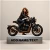 GMDLSK Figurina Personalizzata in Acrilico con Foto per Motociclista - Decorazione da Scrivania Stile Cartoon con Base - Regalo Originale per Motociclista - Idea per Anniversari e Compleanni