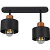 alfalux Lampada A Sospensione LED 2 Luci Lampada Da Soffitto Industriale In Metallo Compatibile Con E27 Per Soggiorno Camera Da Letto Cucina OST3306MO Nero Ottone