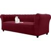 HonunGron Copridivano Chesterfield Elasticizzato in Jacquard, Copri Divano 1 2 3 Posti con Braccioli per Soggiorno, Antiscivolo, Morbido, Protezione per Mobili e Divani Curvi (Vino Rosso,3 Posti)