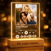 ANVILA Lampada Spotify Personalizzata con Foto e Canzone, Targa Spotify Personalizzata in Plexiglass con Base LED, Regalo Personalizzato per Coppia, Fidanzato, Fidanzata, Anniversario glass personalizzato